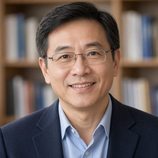Portrait of Dennis Li, author and editor at Panda Ink Press, wearing glasses